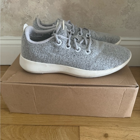 PRE OWNED MEN’S ALLBIRDS WOOL RUNNER MIZZLES DAPPLE GREY SZ 12 - Picture 3 of 8